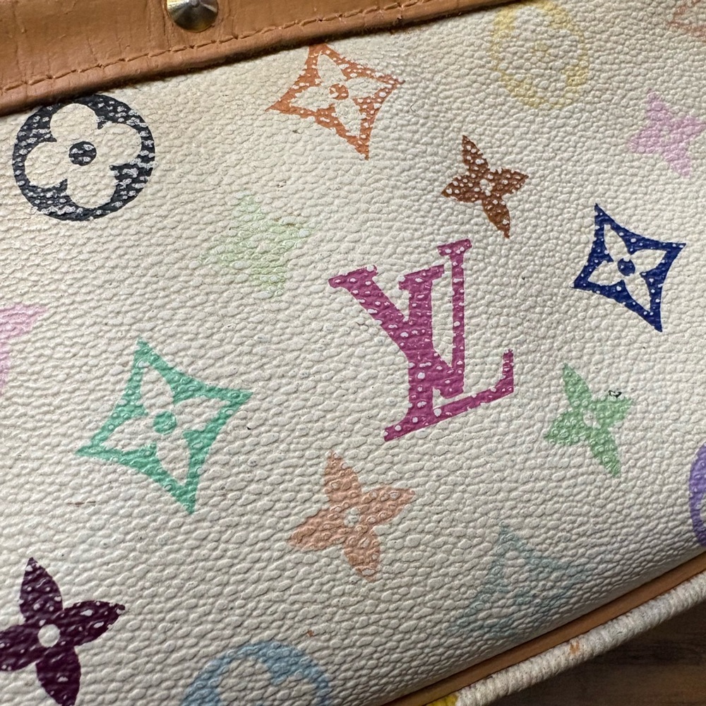 Louis Vuitton Multicolor Monogram Canvas Pochette Bag in White - Picture 4 of 6